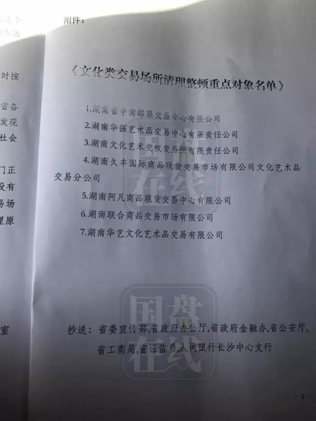 湖南省关于做好文化类交易场所规范整改工作的通知